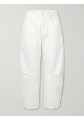 Nili Lotan - Shon Cotton-blend Twill Tapered Pants - Cream - 24,25,26,27,28,29,30