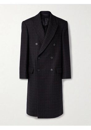 WARDROBE.NYC - Double-breasted Checked Wool Coat - Black - x small,small,medium,large,x large
