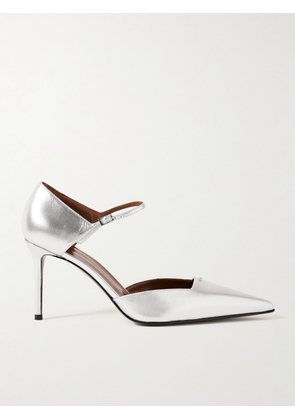 GIUSEPPE ZANOTTI - Mizuki Crystal-embellished Metallic Leather Pumps - Silver - IT36,IT37,IT37.5,IT38,IT38.5,IT39,IT39.5,IT40,IT42