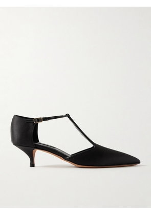 Emme Parsons - Leandra Satin Point-toe Pumps - Black - IT35,IT36,IT37,IT38,IT39,IT40,IT41,IT42