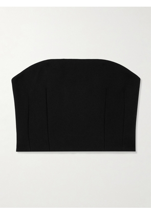 WARDROBE.NYC - Grain De Poudre Wool-blend Bustier Top - Black - xx small,x small,small,medium,large,x large