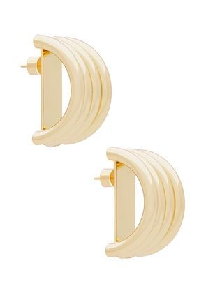 Heaven Mayhem Aria Earrings in Metallic Gold.