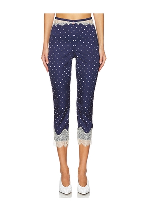 For Love & Lemons Babette Capri Pant in Navy. Size M. Also in S, XL.