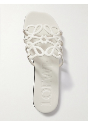LOEWE - Petal Anagram Leather Slides - White - IT35,IT36,IT37,IT38,IT39,IT40,IT41