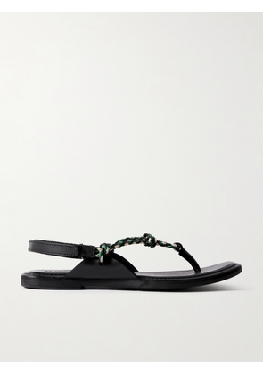 ST. AGNI - Woven Leather Sandals - Black - IT35,IT36,IT37,IT38,IT39,IT40,IT41,IT42