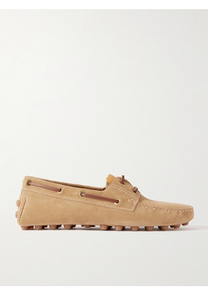 Tod's - Gommino Leather-trimmed Suede Loafers - Brown - IT36,IT36.5,IT37,IT37.5,IT38,IT38.5,IT39,IT39.5,IT40,IT40.5,IT41,IT41.5,IT42