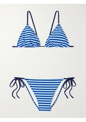 Lido - Venti Striped Triangle Bikini - Blue - x small,small,medium,large,x large