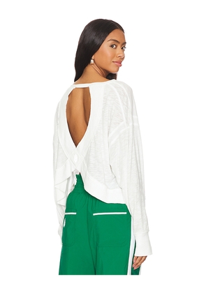 Free People x FP Movement My Time Layer Tee In White in White. Size L. Also in S, M.