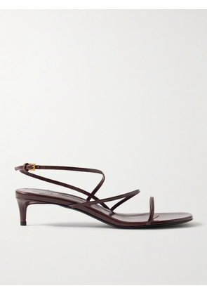 KHAITE - Loop Leather Sandals - Burgundy - IT36,IT36.5,IT37,IT37.5,IT38,IT38.5,IT39,IT39.5,IT40,IT40.5,IT41