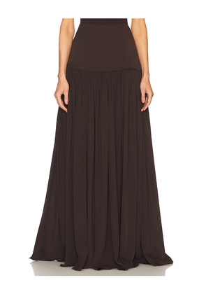 Helsa Diaphanous Maxi Skirt in Brown. Size S. Also in XS, XXS.