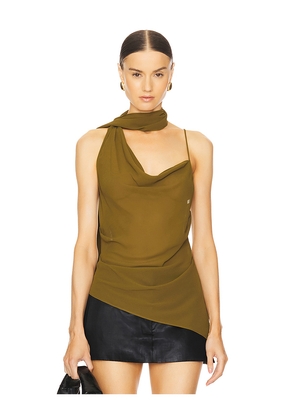 h:ours Anderson Top in Olive. Size M. Also in S, XL.