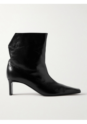 KHAITE - Ona Leather Ankle Boots - Black - IT35,IT35.5,IT36,IT36.5,IT37,IT37.5,IT38,IT38.5,IT39,IT39.5,IT40,IT40.5,IT41