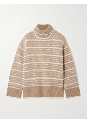 TOTEME - Wool-blend Turtleneck Sweater - Brown - xx small,x small,small,medium,large,x large