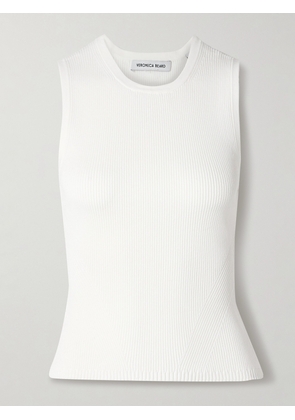 Veronica Beard - Sid Ribbed-knit Tank - Off-white - x small,small,medium,large,x large