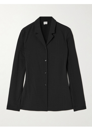 TOTEME - Embroidered Recycled-jersey Shirt - Black - DK32,DK34,DK36,DK38,DK40,DK42