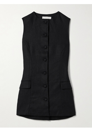 Faithfull - Jane Linen Vest - Black - x small,small,medium,large,x large,xx large