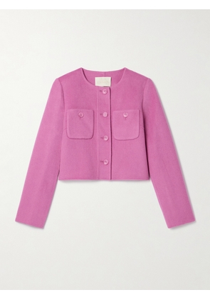 Ulla Johnson - Eve Cropped Wool-blend Felt Jacket - Pink - x small,small,medium,large,x large