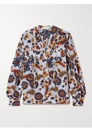 Ulla Johnson - Florian Printed Silk Blouse - Blue - US0,US2,US4,US6,US8,US10,US12,US14,US16