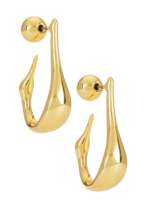 Jenny Bird Colette Hoops in Metallic Gold.