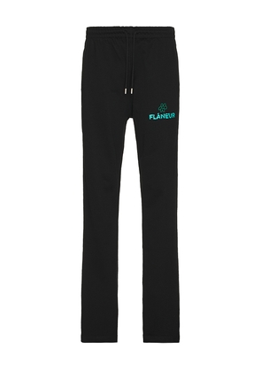 FLANEUR Flower Doodle Sweatpants in Black. Size M. Also in XL/1X.