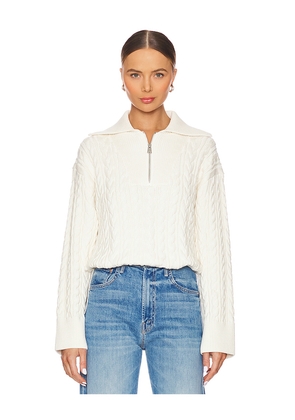 SIMKHAI Lourdes Long Sleeve Pullover in Ivory. Size L. Also in XL.