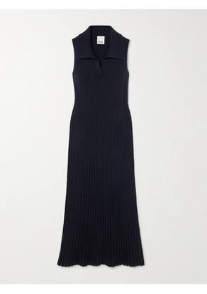 Allude - Ribbed Cashmere Midi Dress - Blue - x small,small,medium,large,x large