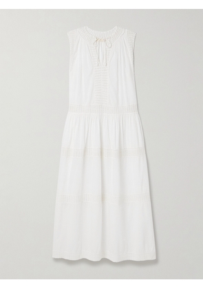 Ulla Johnson - Thalia Crochet-trimmed Cotton-voile Maxi Dress - White - x small,small,medium,large,x large