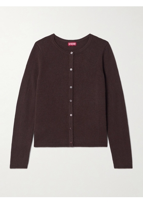 STAUD - Midnight Cashmere Cardigan - Brown - x small,small,medium,large