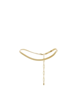 Jenny Bird Zeina Anklet in Metallic Gold.
