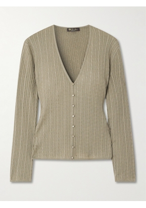 Loro Piana - Rimella Cable-knit Cashmere And Silk-blend Cardigan - Green - IT36,IT38,IT40,IT42,IT44,IT48