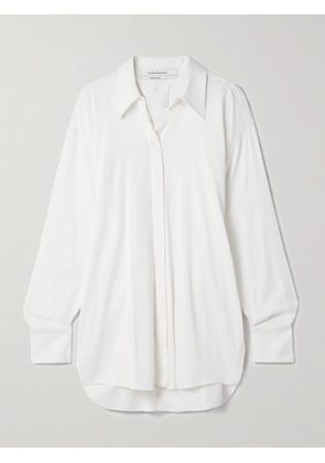 Another Tomorrow - Satin-crepe Shirt - Ivory - x small,small,medium,large,x large