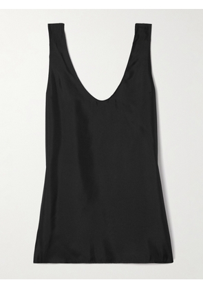 Another Tomorrow - Silk-twill Tank - Black - x small,small,medium,large,x large