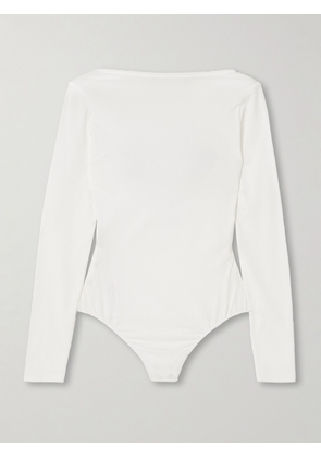 Another Tomorrow - Stretch-organic Cotton And Lyocell-blend Jersey Bodysuit - White - x small,small,medium,large,x large