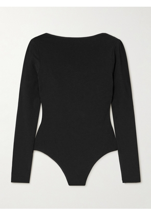 Another Tomorrow - Stretch-organic Cotton And Lyocell-blend Jersey Bodysuit - Black - x small,small,medium,large,x large