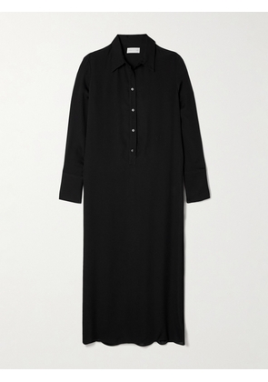 Veronica de Piante - Marta Silk-georgette Midi Shirt Dress - Black - IT36,IT38,IT40,IT42,IT44,IT46