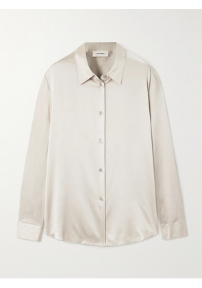 LISA YANG - Silk-satin Shirt - Ivory - 01,2