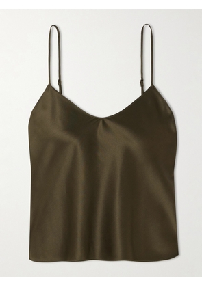 ÉTERNE - Mila Silk-blend Satin Camisole - Green - x small,small,medium,large,x large