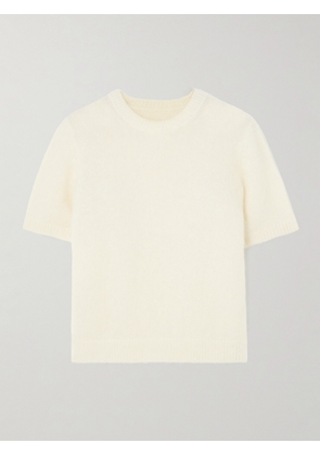 DÔEN - Hearst Cropped Alpaca-blend Sweater - Off-white - x small,small,medium,large,x large