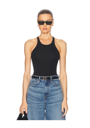 GRLFRND Racer Cami Bodysuit in Black. Size L. Also in XXS, M, XL.