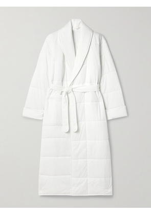 Skin - Sierra Quilted Padded Cotton Robe - White - 01,2,3,4