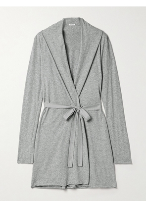 Skin - Organic Pima Cotton-jersey Robe - Gray - 01,2,3,4,5