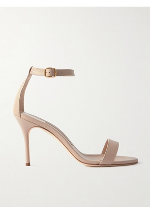 Manolo Blahnik - Chaos 90 Leather Sandals - Neutrals - IT36,IT36.5,IT37,IT37.5,IT38,IT38.5,IT39,IT39.5,IT40,IT40.5,IT41,IT41.5,IT42