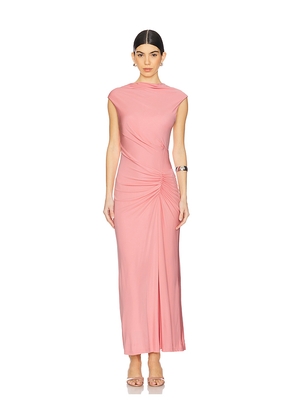 SIMKHAI Acacia Midi Dress in Rose. Size L. Also in XS, S, M.