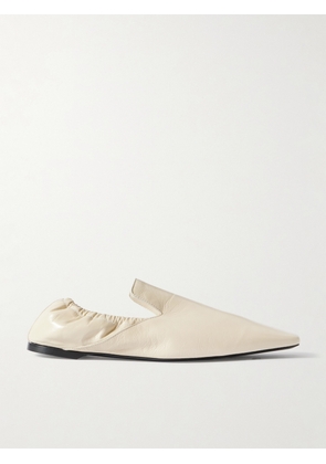 TOTEME - Gathered Leather Loafers - Cream - IT35,IT36,IT37,IT38,IT39,IT40,IT41,IT42