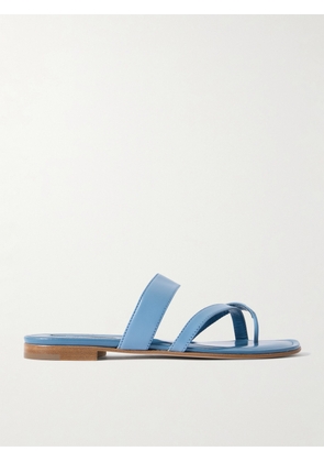 Manolo Blahnik - Susa Leather Sandals - Blue - IT36,IT36.5,IT37,IT37.5,IT38,IT38.5,IT39,IT39.5,IT40,IT40.5,IT41,IT41.5,IT42