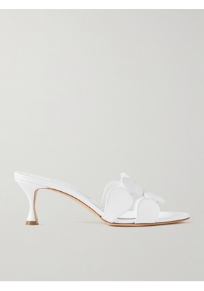 Manolo Blahnik - Haribalmu 50 Leather Mules - White - IT36,IT36.5,IT37,IT37.5,IT38,IT38.5,IT39,IT39.5,IT40,IT40.5,IT41,IT41.5,IT42