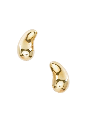 FWRD Renew Tiffany & Co. Elsa Peretti 18k Bean Earrings in Metallic Gold.