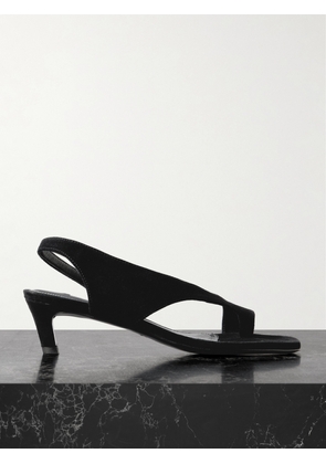 TOTEME - Suede Slingback Sandals - Black - IT35,IT36,IT37,IT38,IT39,IT40,IT41,IT42