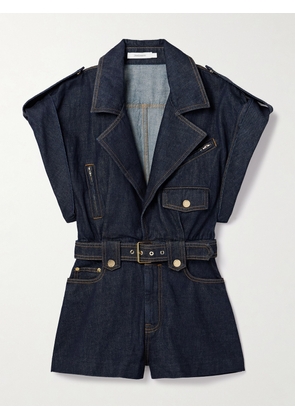 Zimmermann - Crush Belted Denim Playsuit - Blue - 00,1,2,3,4