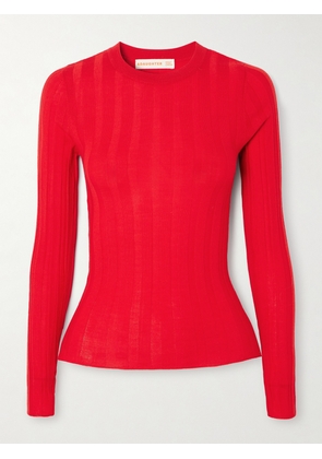 &Daughter - Ribbed Wool Sweater - Red - x small,small,medium,large,x large